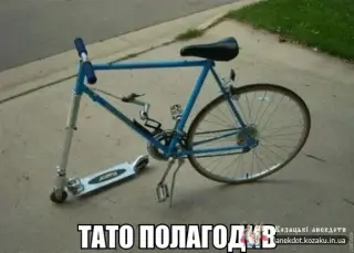 Тато полагодив лісапета