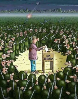 Карикатура на вибори в Криму