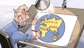 Карикатура на Путіна - завойовника