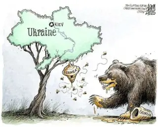 Карикатура на анексію Криму