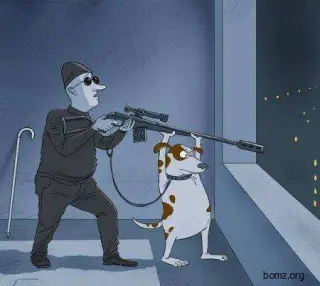 Карикатура на сліпого снайпера