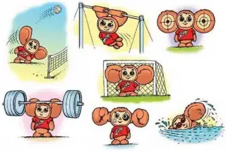 Чебурашка спортсмен