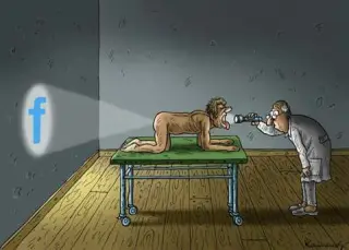 Карикатура на фейсбук