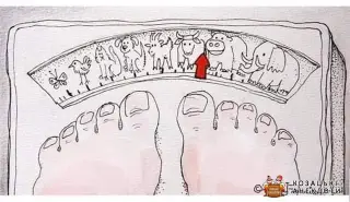 Карикатура на Ваги