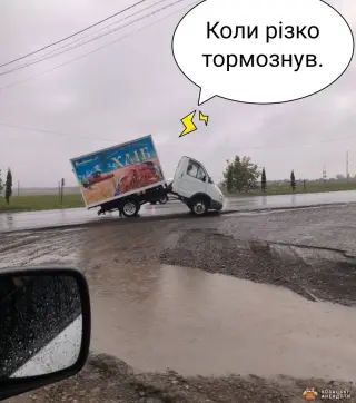 Коли газелька різко тормознула