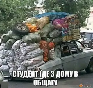 Студент їде в гуртожиток