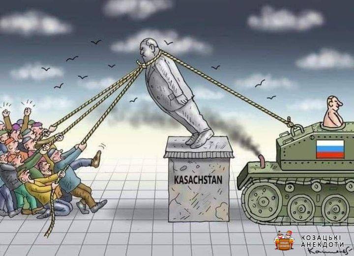 Карикатура на події в Казахстані