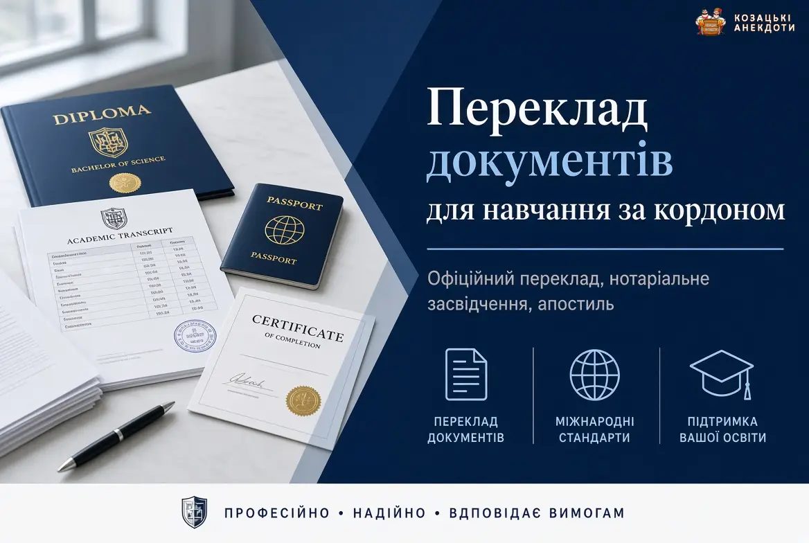 Переклад документів для навчання за кордоном